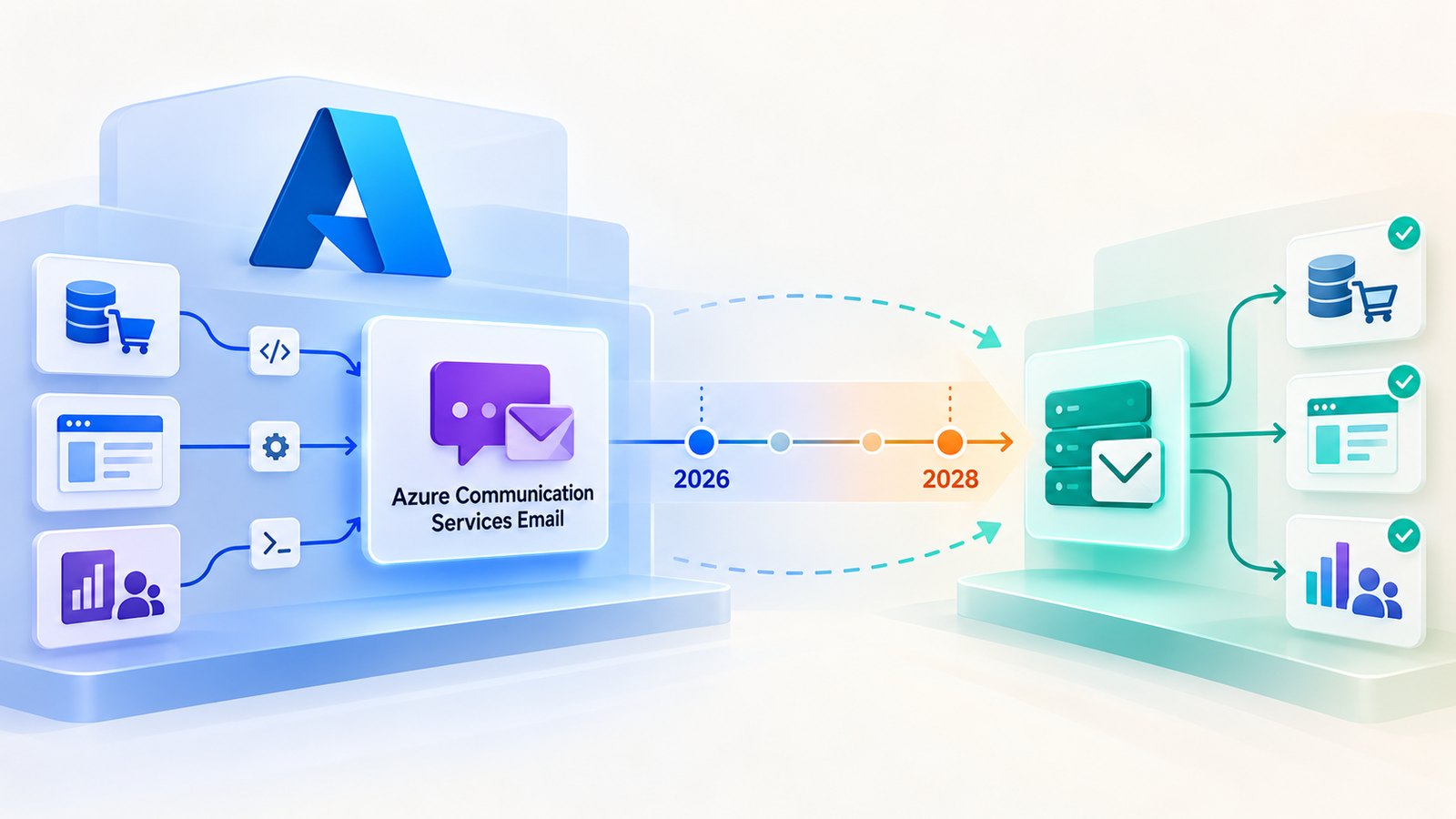 Retrait annoncé d’Azure Communication Services Email en septembre 2028 et migration progressive des applications vers une nouvelle plateforme.
